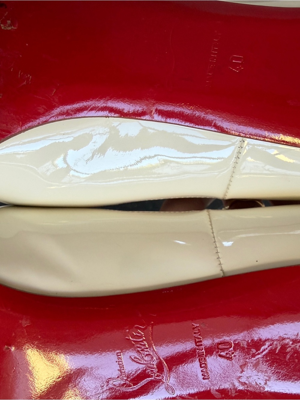 Christian Louboutin White Patent Very Prive heels EU 40 US 10 (fit like 9) - Picture 11 of 13